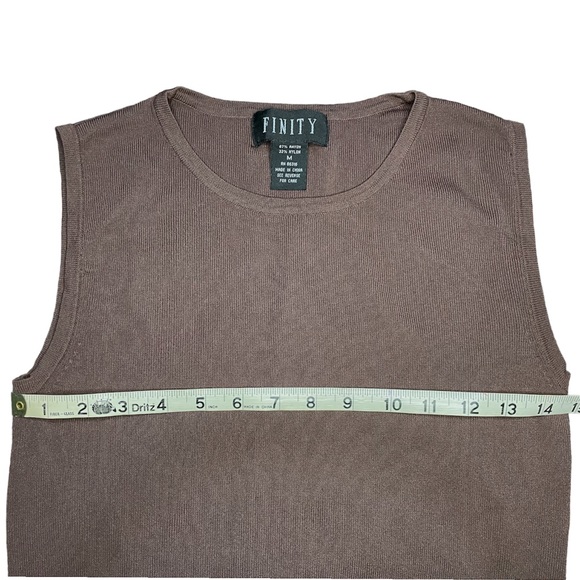 Vintage Finity Brown Sleeveless Top - Picture 3 of 6